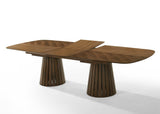 Truman - Mid-Century Modern Walnut Extendable Dining Table + 8 Chairs Set - View Image 1