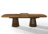 Truman - Mid-Century Modern Walnut Extendable Dining Table + 8 Chairs Set - View Image 1