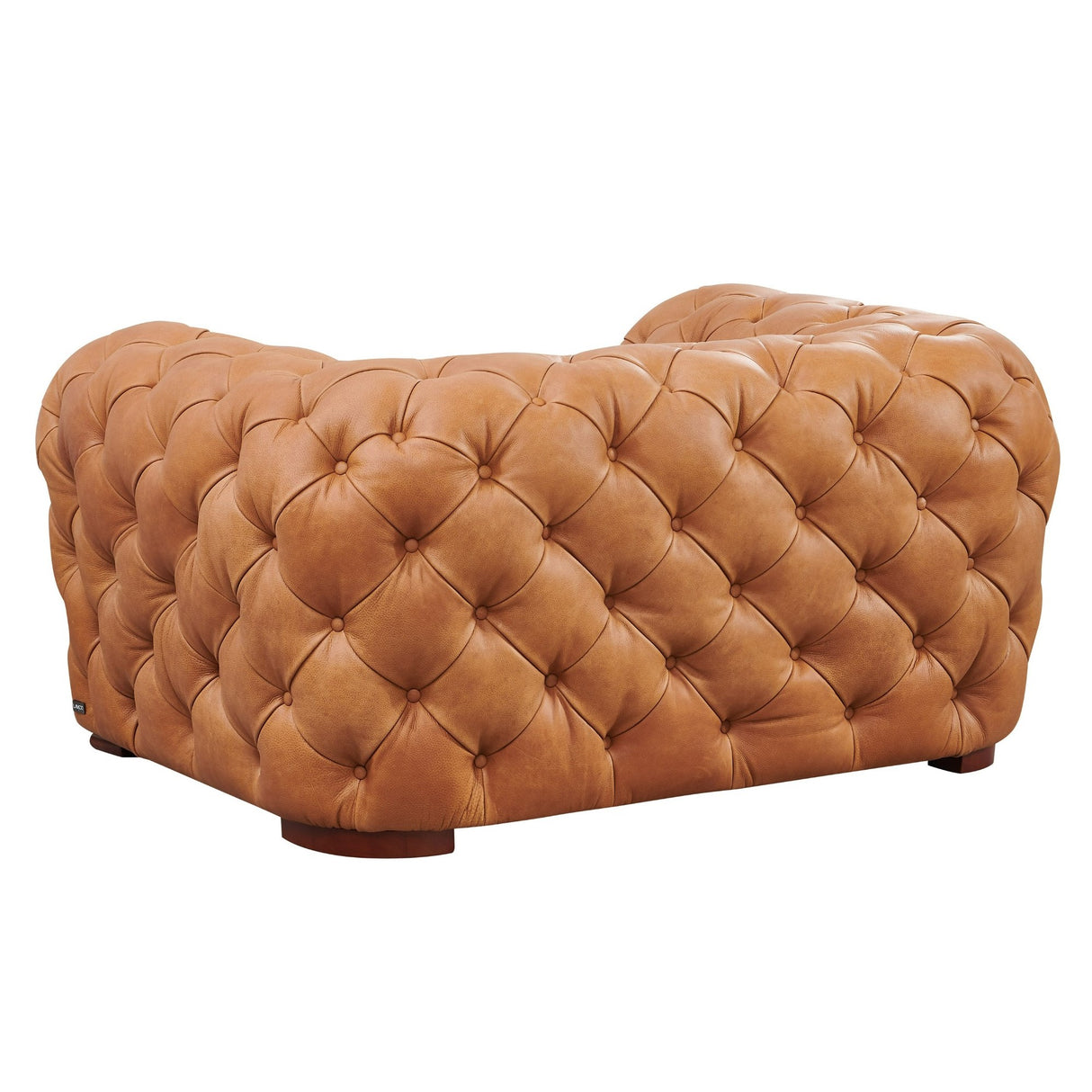 Dexter - Transitional Camel Full Italian Leather Lounge Chair - View Image 1
