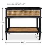 Coast Rattan Side Table Black / Woodtone - Black / Light Brown by Uttermost - View 5
