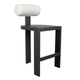 Bolster Back Outdoor Bar Stool - White / Black by Uttermost - View 6