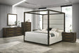 Eastern King Manhattan - Contemporary Canopy Cherry Bedroom Set - View Image 1