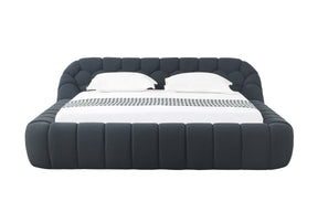 Queen Yolonda - Modern Black Fabric Bed - View Image 1