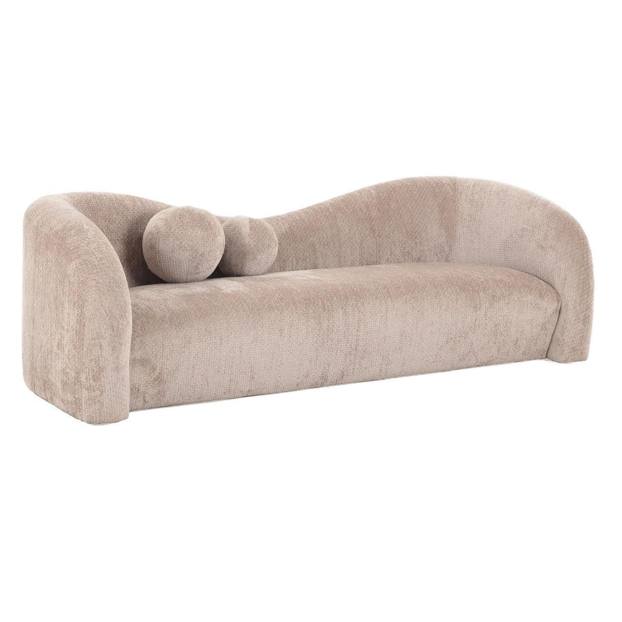Calico - Contemporary Beige Weave Fabric 3-Seat Sofa - View Image 1