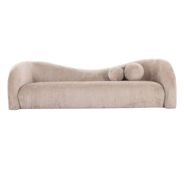 Calico - Contemporary Beige Weave Fabric 4-Seat Sofa - View Image 1