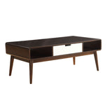 Acme - Christa Coffee Table 82850 White & Espresso Finish