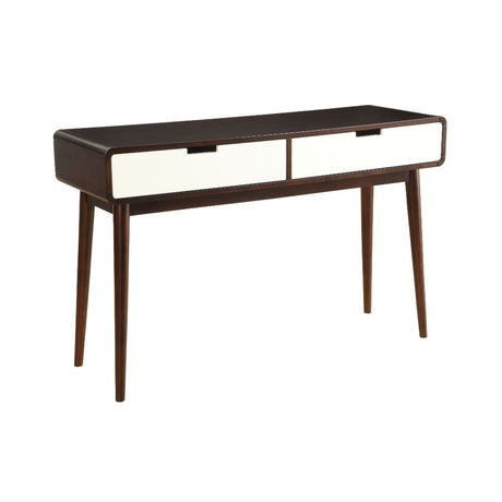 Acme - Christa Sofa Table 82854 White & Espresso Finish