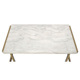 Boice II End Table 82872 Faux Marble Top & Champagne Finish | Acme - 82872 - Home Elegance USA - 3