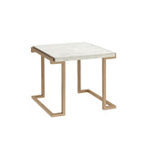 Boice II End Table 82872 Faux Marble Top & Champagne Finish | Acme - 82872 - Home Elegance USA - 1