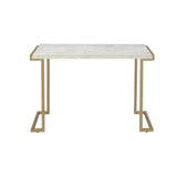 Acme - Boice II Sofa Table 82873 Faux Marble Top & Champagne Finish