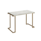 Acme - Boice II Sofa Table 82873 Faux Marble Top & Champagne Finish