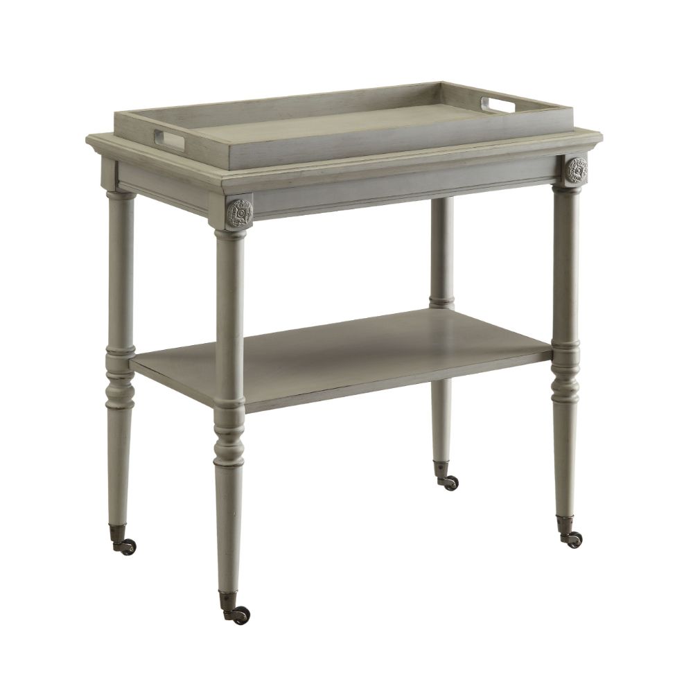 Acme - Frisco Serving Cart 82906 Antique Slate Finish