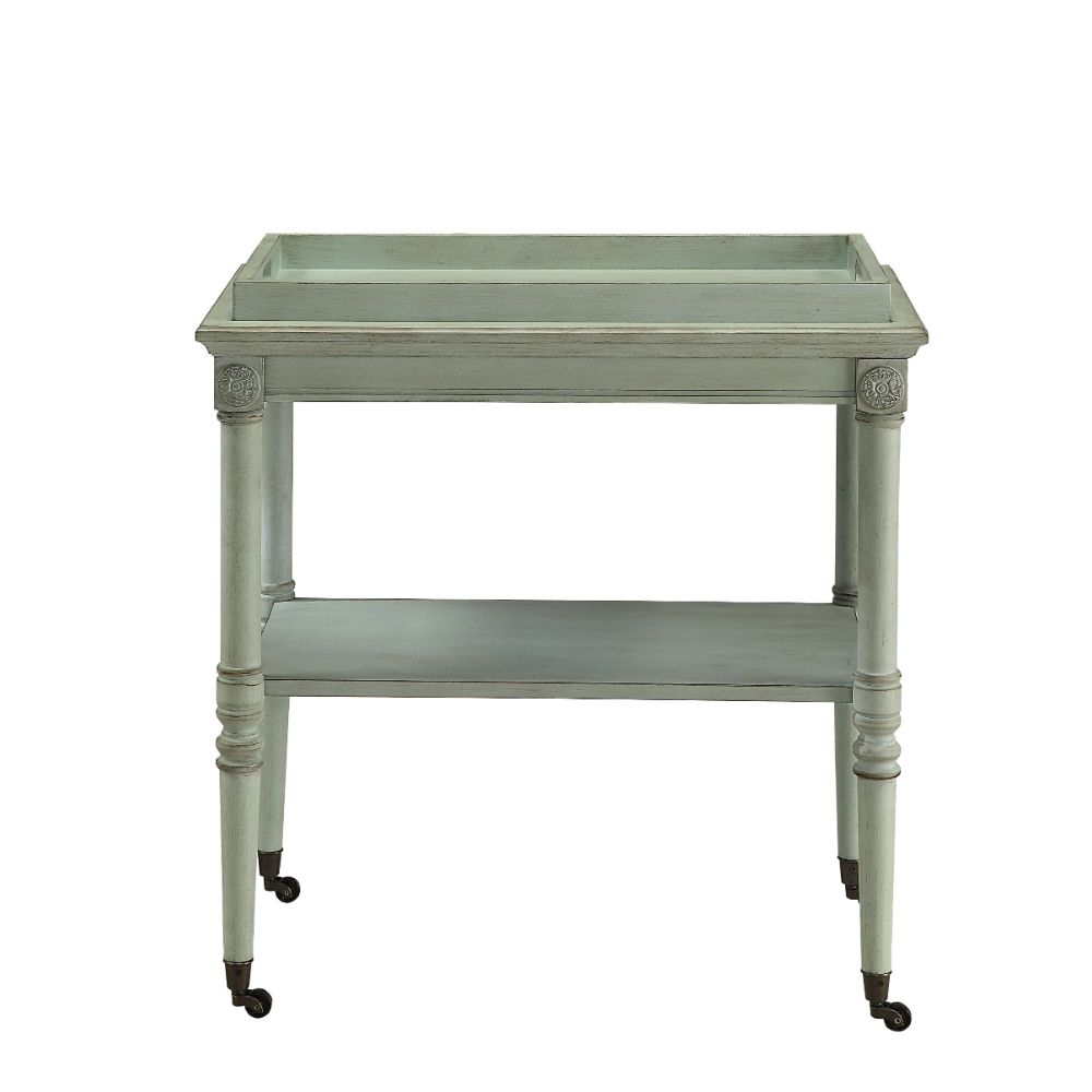 Acme - Frisco Serving Cart 82907 Antique Green Finish