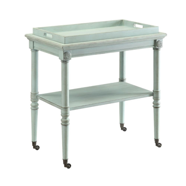 Acme - Frisco Serving Cart 82907 Antique Green Finish