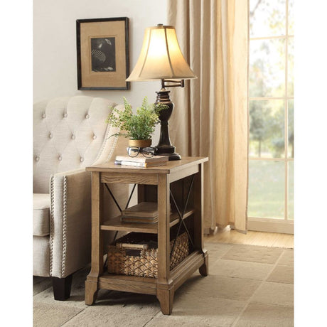 Acme - Hiroko End Table 82909 Oak Finish