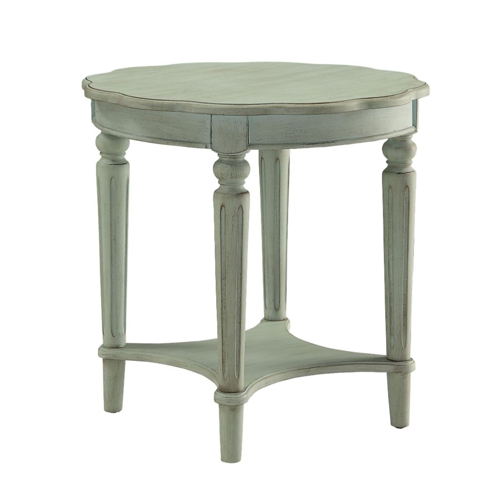 Acme - Fordon End Table 82912 French Antique Green Finish