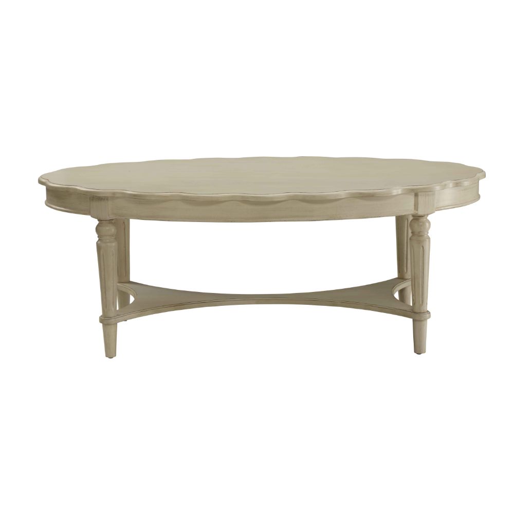 Acme - Fordon Coffee Table 82920 French Antique White Finish