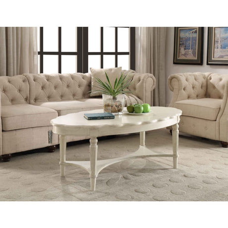 Acme - Fordon Coffee Table 82920 French Antique White Finish