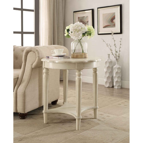 Acme - Fordon End Table 82922 Antique White Finish