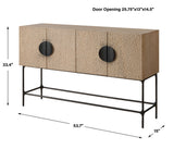 Lunar 4 Door Elm Wood Cabinet - Light Brown by Uttermost - View 10