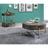 Acme - Weyton Coffee Table 82955 Light Brown & Champagne Finish