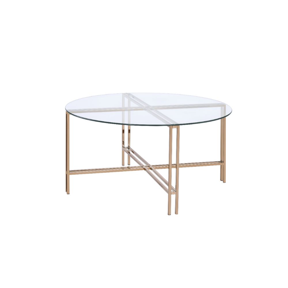 Acme - Veises Coffee Table 82995 Champagne Finish