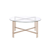 Acme - Veises Coffee Table 82995 Champagne Finish