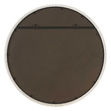 Crystalline Round Mirror - White by Uttermost - View 6