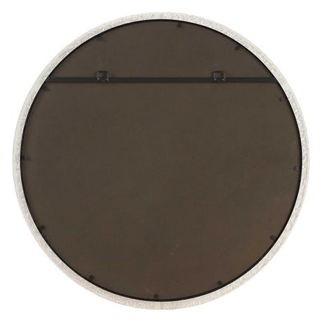 Crystalline Round Mirror - White by Uttermost - View 6
