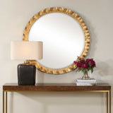 Haya Round Mirror - Gold by Uttermost - View 2