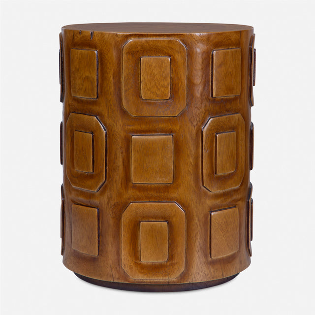 Alson Geometric Accent Table - Dark Brown by Uttermost - View 1
