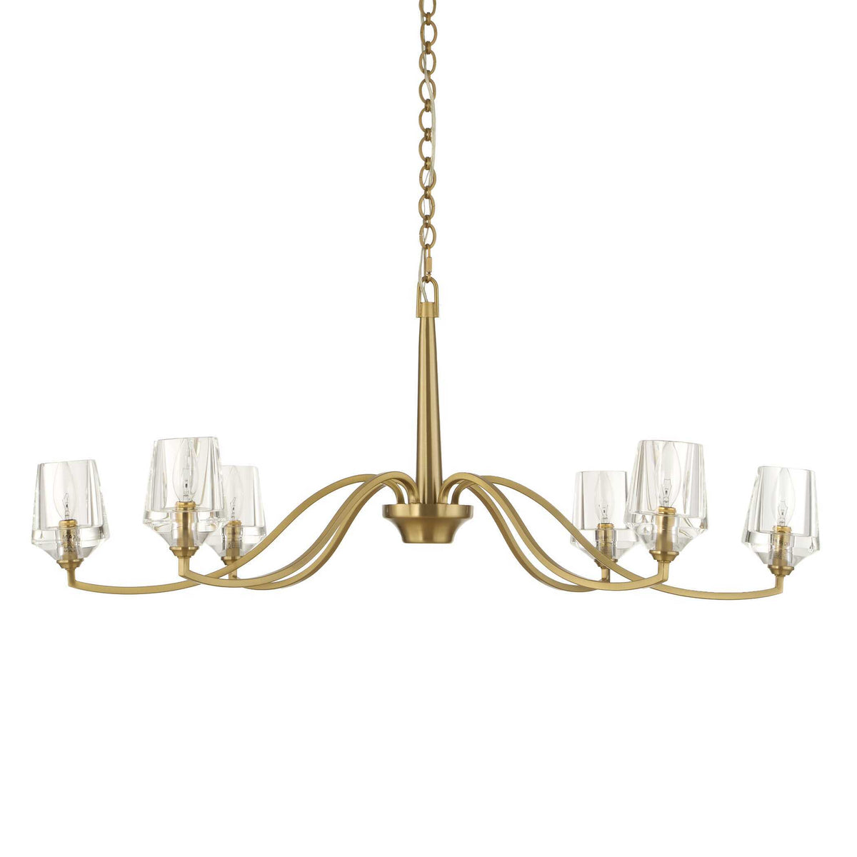 Barcelona 6 Light Brass Chandelier - Gold by Uttermost - View 3