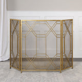 Rosen Fireplace Screen - Gold by Uttermost - View 2