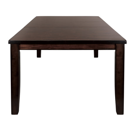 Cherry Finish Classic 7pc Dining Set Wooden Table Draw Leaf and 6 Side Chairs Faux Leather Upholstered Durable Furniture Transitional Style Ladder Back - sold by Home Elegance USA