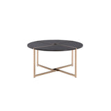 Acme - Bromia Coffee Table 83005 Black & Champagne Finish