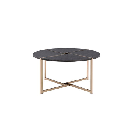 Acme - Bromia Coffee Table 83005 Black & Champagne Finish