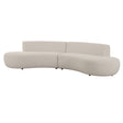 Weldon - Modern Off-White Fabric Curved Sectional Sofa - View Image 1
