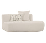Weldon - Modern Off-White Fabric Curved Sectional Sofa - View Image 1