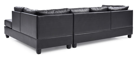 Malone G643B-SC Sectional ( 3 Boxes) , BLACK - sold by Home Elegance USA