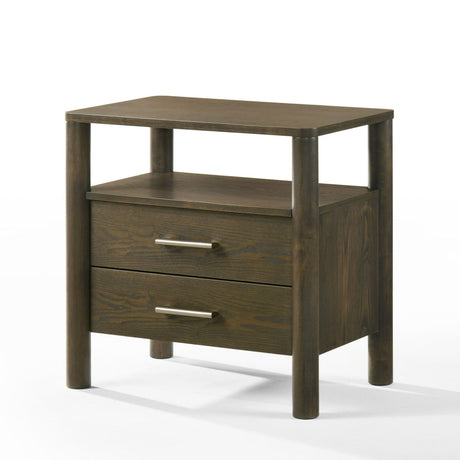 Queen Carolina - Modern Grey Fabric + Wenge Bedroom Set