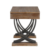 Acme - Pellio End Table 83057 Antique Oak & Black Finish