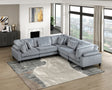 5pc Modular Sectional Set Gray Corduroy Upholstery 2x Armless Chairs 3x Corner Seats Soft Pillows Living Room Furniture - sold by Home Elegance USA