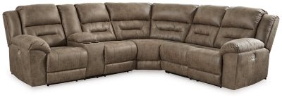 Ashley Fossil Ravenel 83106S1 3 - Piece Power Reclining Sectional - Faux Leather - 83106S1 - Home Elegance USA - 1