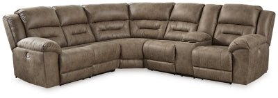 Ashley Fossil Ravenel 83106S2 3 - Piece Power Reclining Sectional - Faux Leather - 83106S2 - Home Elegance USA - 1