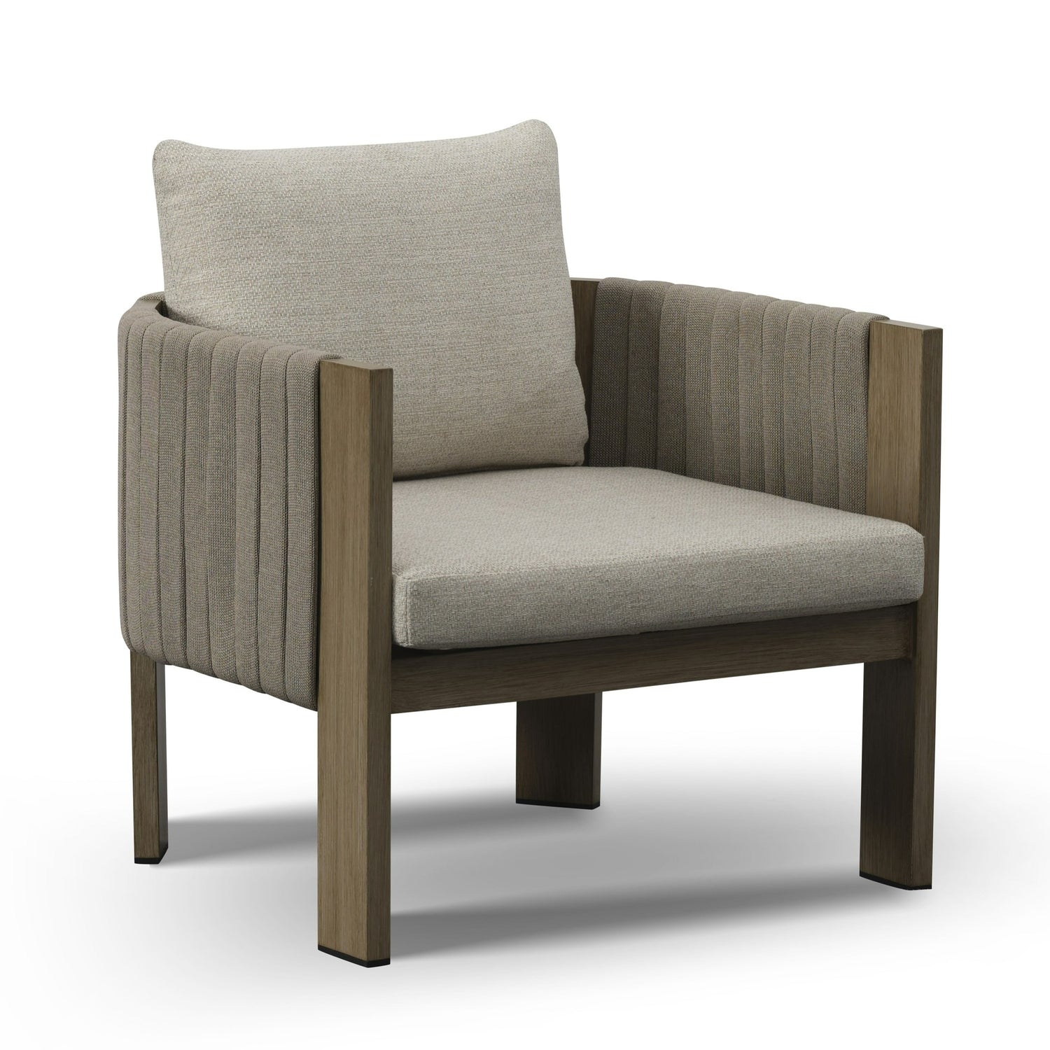 Salvora - Outdoor Beige Fabric & Grey Rope Sofa Set - View Image 1