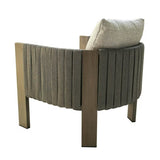 Salvora - Outdoor Beige Fabric & Grey Rope Sofa Set - View Image 1