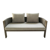 Salvora - Outdoor Beige Fabric & Grey Rope Sofa Set - View Image 1
