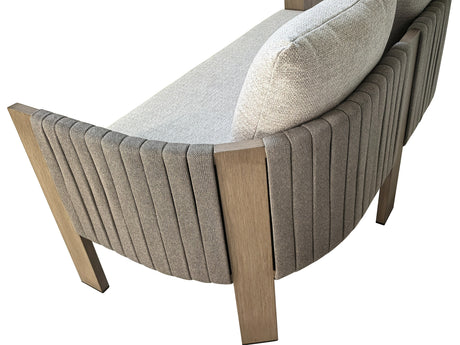 Salvora - Outdoor Beige Fabric & Grey Rope Sofa Set - View Image 1