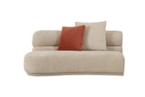 Knight - Modern Beige Fabric Curved Sectional Sofa - View Image 1