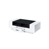 Armour Coffee Table 83135 White & Black Finish | Acme - 83135 - Home Elegance USA - 4